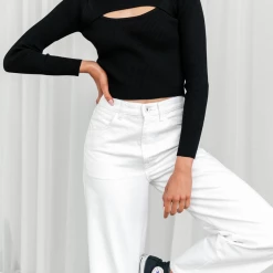 Aiyana Gwen Knit Top (Black)