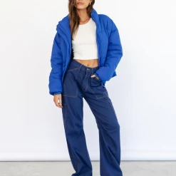 Pink Diamond Dylan Puffer Jacket (Cobalt Blue) New Arrivals