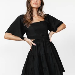 Charcoal Clothing New Arrivals Allysa Mini Dress (Black)