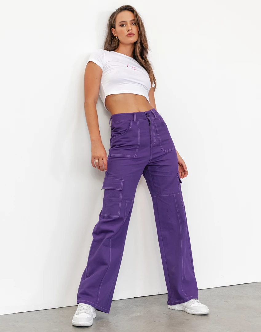 Into Fashion Gaia Pants (Purple) 1 Into Fashion Gaia Pants (Purple)