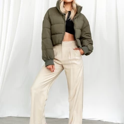 Charcoal PD Benson Puffer Jacket (Khaki)