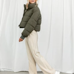 Charcoal PD Benson Puffer Jacket (Khaki)