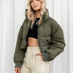 Charcoal PD Benson Puffer Jacket (Khaki)