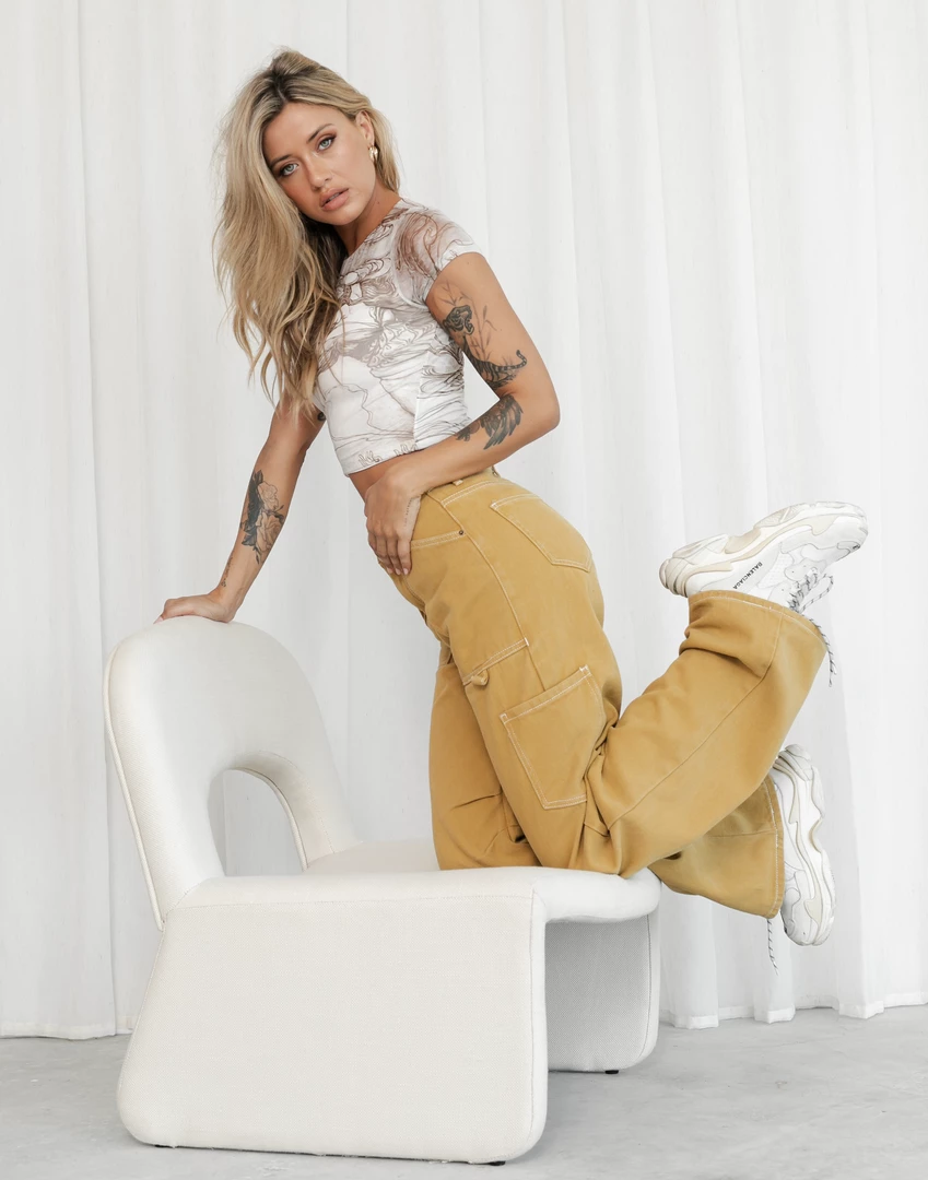 New Arrivals Miami Vice Pants (Mustard) - By Lioness 6 New Arrivals Miami Vice Pants (Mustard) - By Lioness