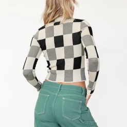 Oscar Street Zendaya Knit Top (Black/Cream)