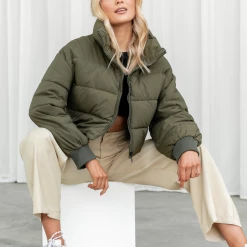 Charcoal PD Benson Puffer Jacket (Khaki)