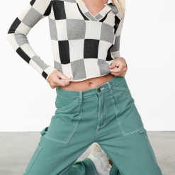 Oscar Street Zendaya Knit Top (Black/Cream)