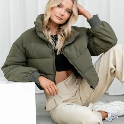 Charcoal PD Benson Puffer Jacket (Khaki)