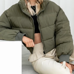Charcoal PD Benson Puffer Jacket (Khaki)