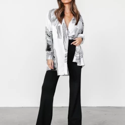 Charcoal Clothing Zita Shirt (Black Swirl)