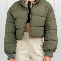 Charcoal PD Benson Puffer Jacket (Khaki)