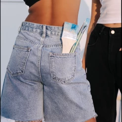 Charcoal Clothing Jordan Denim Shorts (Blue)