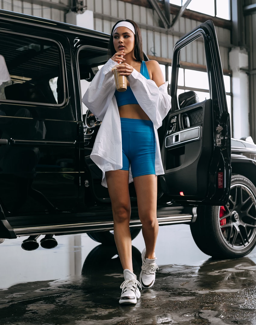 Charcoal Clothing Bella Rib Bike Shorts (Blue) New Arrivals 6 Charcoal Clothing Bella Rib Bike Shorts (Blue) New Arrivals