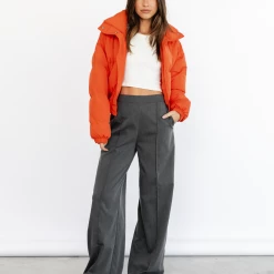Reverse Skarlet Puffer Jacket (Orange) New Arrivals