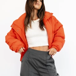 Reverse Skarlet Puffer Jacket (Orange) New Arrivals