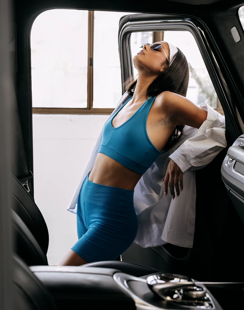 Charcoal Clothing Bella Rib Bike Shorts (Blue) New Arrivals 8 Charcoal Clothing Bella Rib Bike Shorts (Blue) New Arrivals