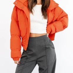Reverse Skarlet Puffer Jacket (Orange) New Arrivals