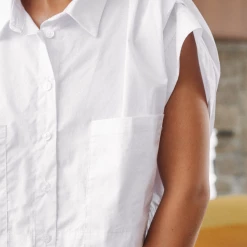 Charcoal Clothing Tops Fast Forward Crop Top (White)