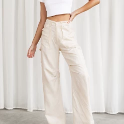 Miami Vice Linen Pants (Off White) - By Lioness