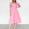 Into Fashion New Arrivals Damian Maxi Dress (Pink)