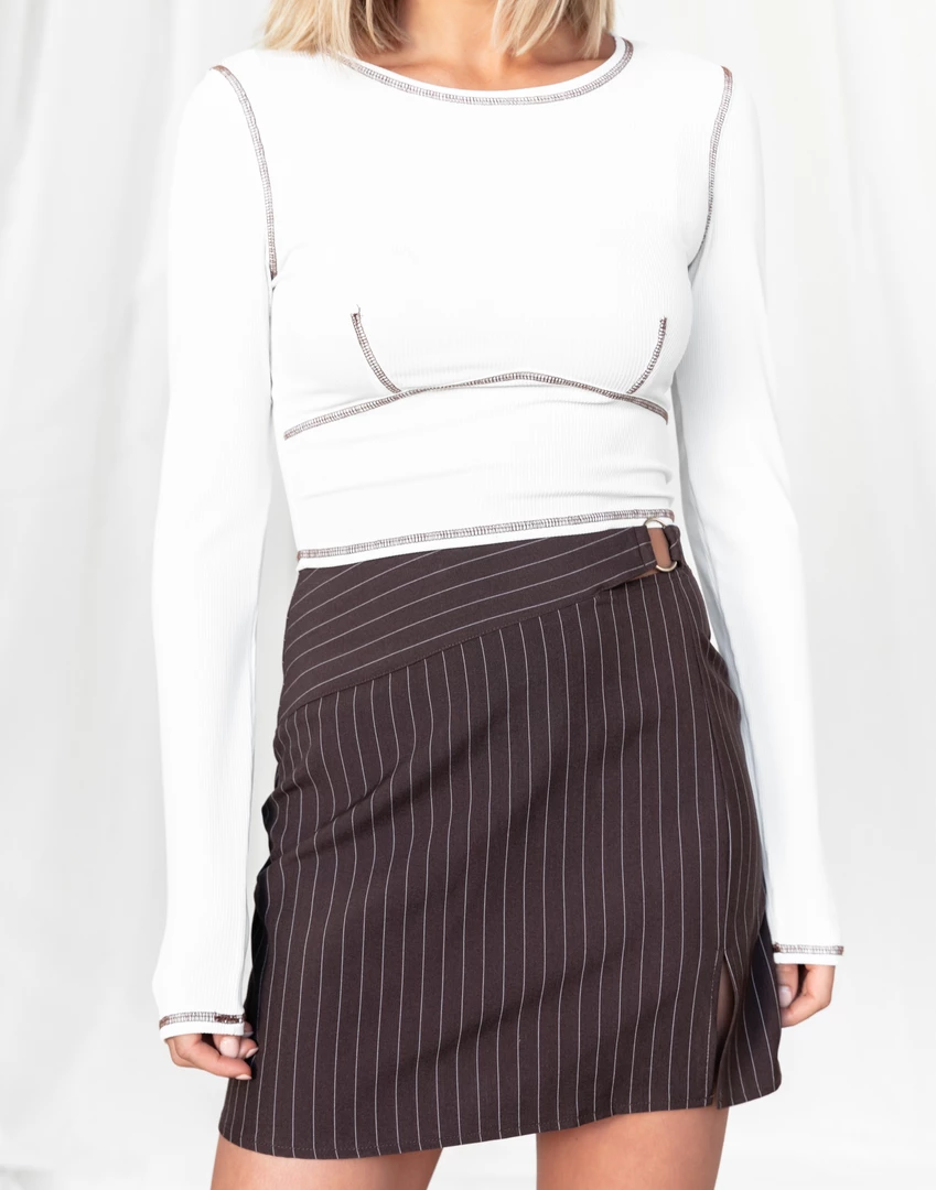 Into Bottoms Khadija Mini Skirt (Brown) 7 Into Bottoms Khadija Mini Skirt (Brown)