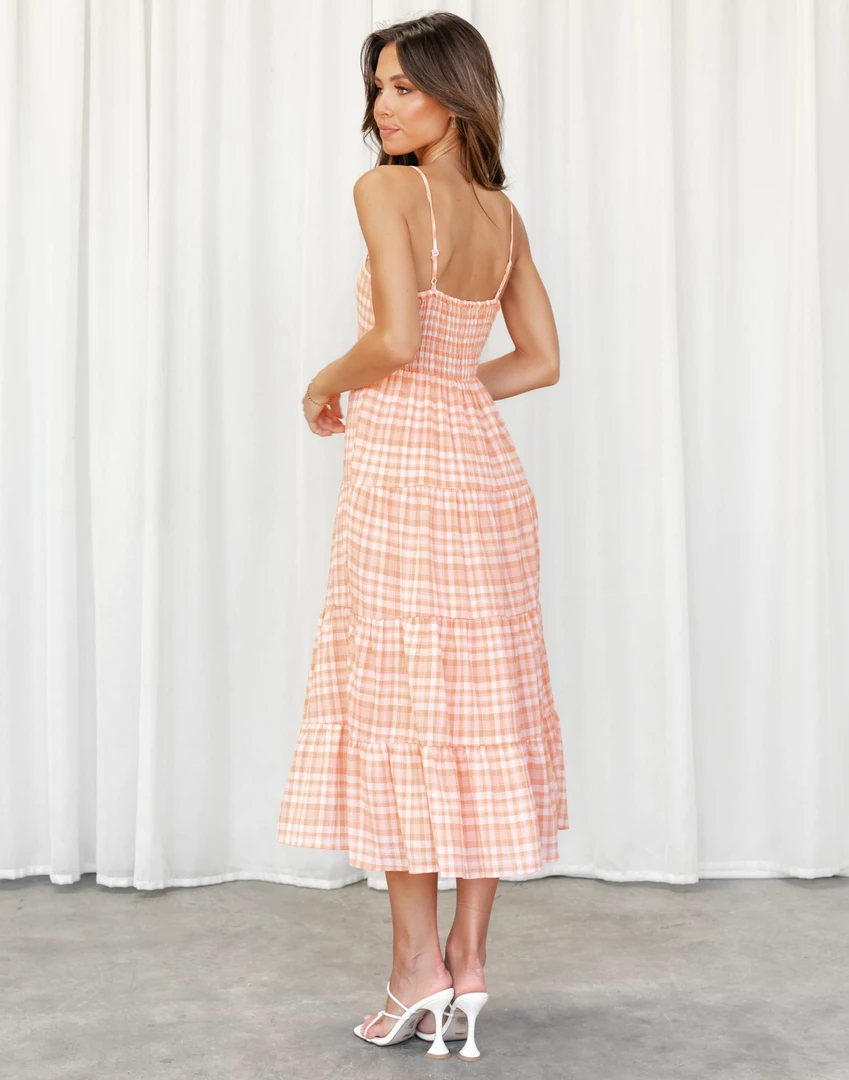 Yours Truly Dresses Bethanee Midi Dress (Orange) 4 Yours Truly Dresses Bethanee Midi Dress (Orange)