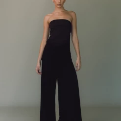 Charcoal Clothing Lucy Strapless Top (Black) New Arrivals