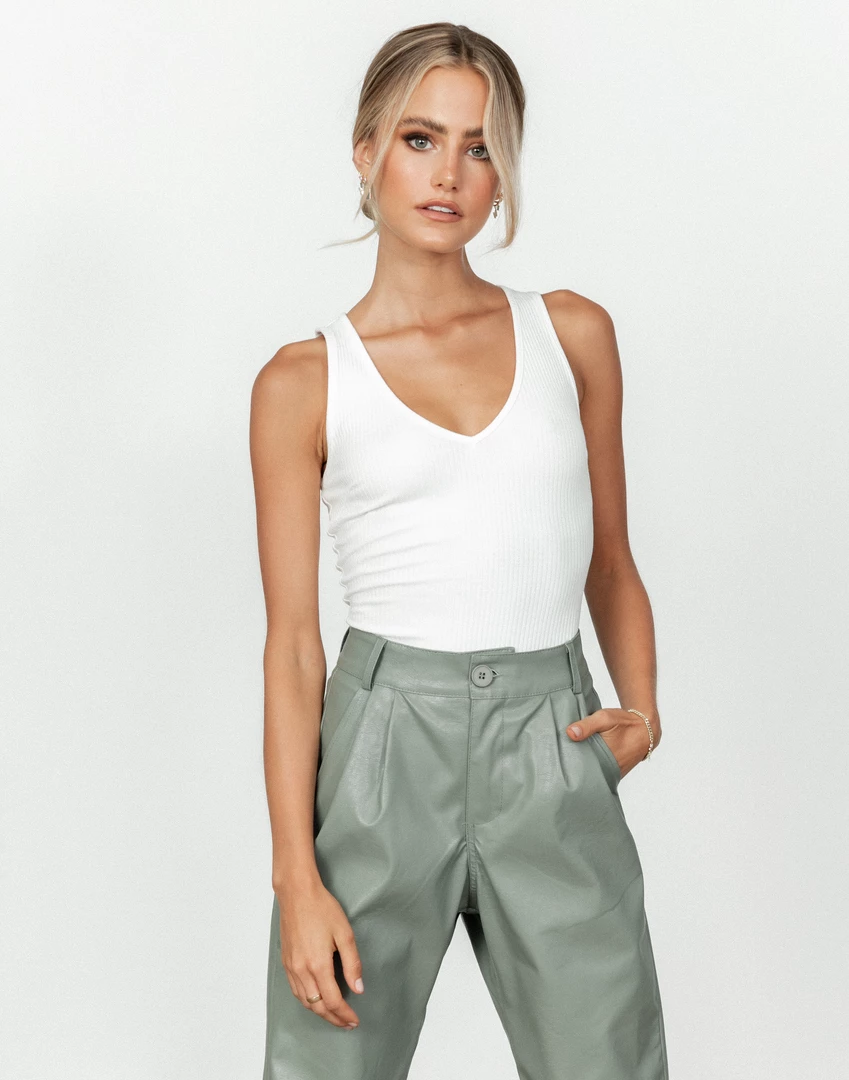 Luvalot Tops McKenna Bodysuit (White) 7 Luvalot Tops McKenna Bodysuit (White)