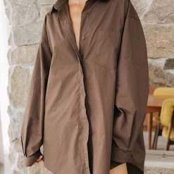 Charcoal Clothing Tops South Beach Shirt (Brown) 15 Charcoal Clothing Tops South Beach Shirt (Brown)