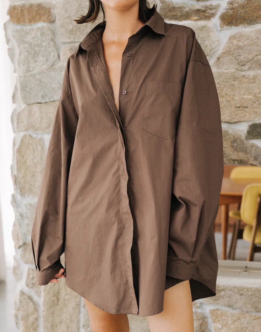 Charcoal Clothing Tops South Beach Shirt (Brown) 7 Charcoal Clothing Tops South Beach Shirt (Brown)