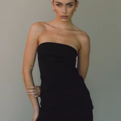 Charcoal Clothing Lucy Strapless Top (Black) New Arrivals