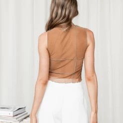 Mint Vanilla Tops Status Update Top (Brown) 9 Mint Vanilla Tops Status Update Top (Brown)