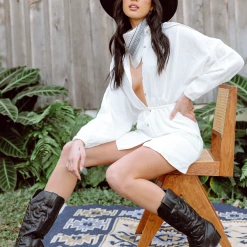 Roseason Mikayla Mini Dress (White)