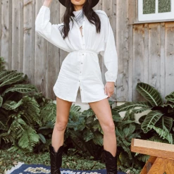 Roseason Mikayla Mini Dress (White)