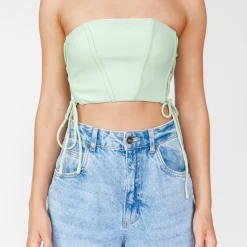 Alive Girl Tops Peyton Crop Top (Sage)
