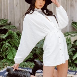 Roseason Mikayla Mini Dress (White)