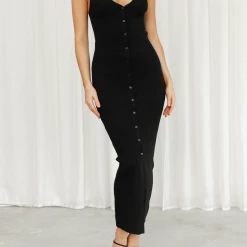 Casa Midi Dress (Black) - By Lioness New Arrivals