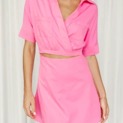 Thanne Chrishell Mini Dress (Pink)