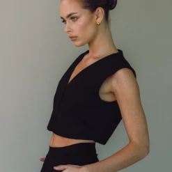 Charcoal Clothing Sidewalk Vest Top (Black) New Arrivals