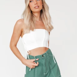 Alive Girl Peyton Crop Top (White) 14 Alive Girl Peyton Crop Top (White)