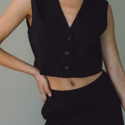 Charcoal Clothing Sidewalk Vest Top (Black) New Arrivals