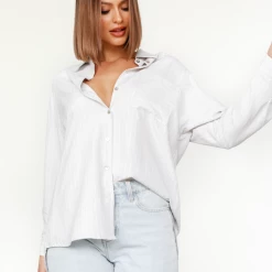 Into Fashion Aubrey Shirt (Grey) New Arrivals 12 Into Fashion Aubrey Shirt (Grey) New Arrivals