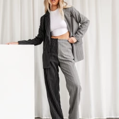 Forrest Pinstripe Block Blazer - 4th & Reckless 12 Forrest Pinstripe Block Blazer - 4th & Reckless