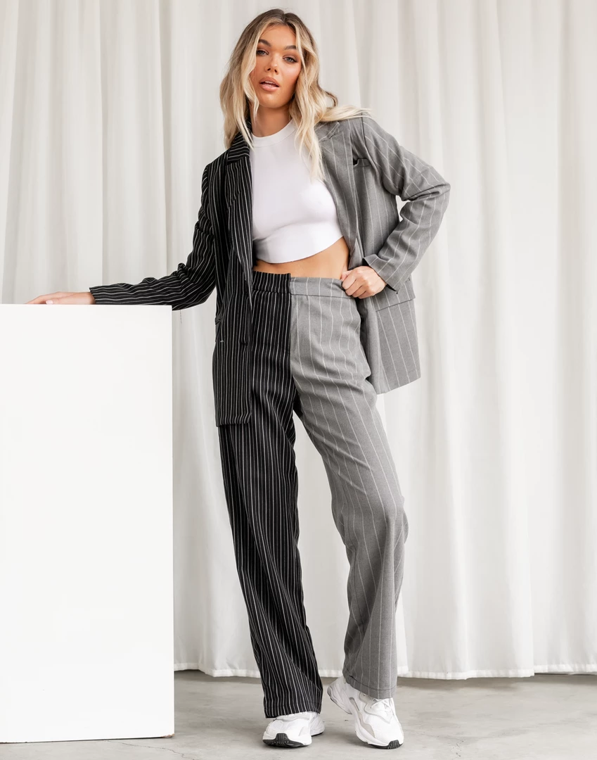 Forrest Pinstripe Block Blazer - 4th & Reckless 5 Forrest Pinstripe Block Blazer - 4th & Reckless