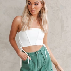 Alive Girl Peyton Crop Top (White) 12 Alive Girl Peyton Crop Top (White)