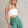 Alive Girl Peyton Crop Top (White)