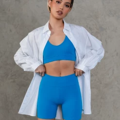 Charcoal Clothing Bella Rib Bike Shorts (Blue) New Arrivals 27 Charcoal Clothing Bella Rib Bike Shorts (Blue) New Arrivals
