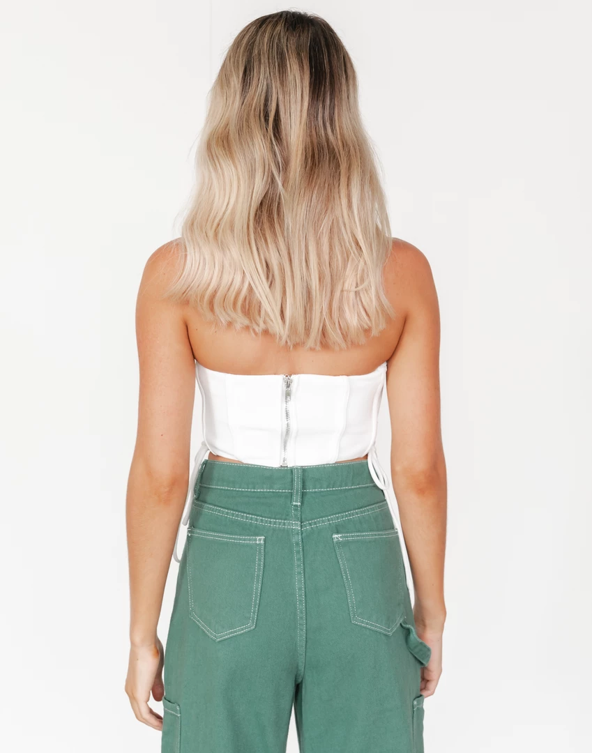 Alive Girl Peyton Crop Top (White) 3 Alive Girl Peyton Crop Top (White)