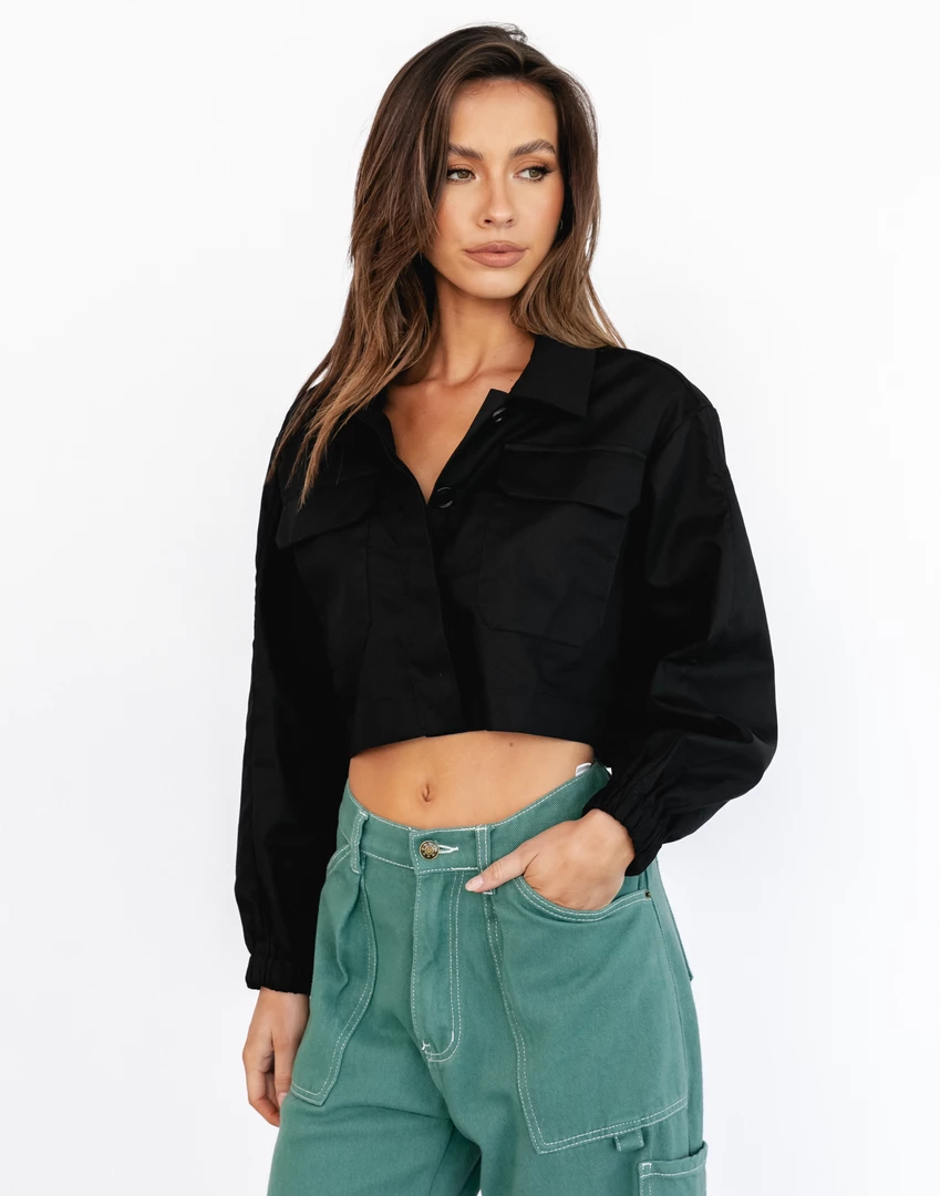 Le Deux Crop Jacket (Black) - By Lioness New Arrivals 5 Le Deux Crop Jacket (Black) - By Lioness New Arrivals