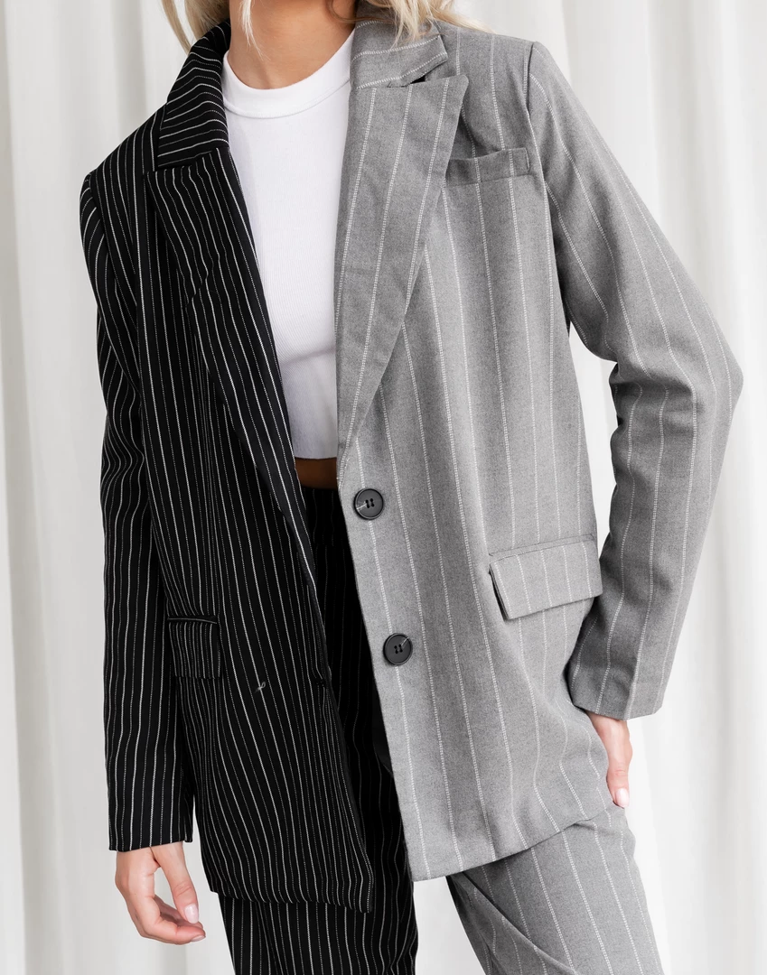 Forrest Pinstripe Block Blazer - 4th & Reckless 6 Forrest Pinstripe Block Blazer - 4th & Reckless